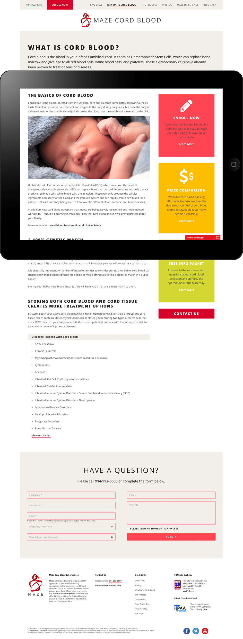 Maze Cord Blood One Degree Brand Chemistry